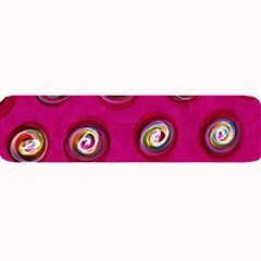 Digitally Painted Abstract Polka Dot Swirls On A Pink Background Large Bar Mats by Nexatart