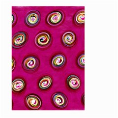 Digitally Painted Abstract Polka Dot Swirls On A Pink Background Large Garden Flag (two Sides) by Nexatart