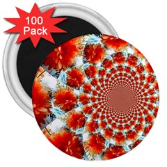 Stylish Background With Flowers 3  Magnets (100 Pack) by Nexatart