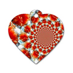 Stylish Background With Flowers Dog Tag Heart (two Sides) by Nexatart