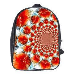 Stylish Background With Flowers School Bags(large) 