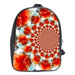 Stylish Background With Flowers School Bags(Large)  Front
