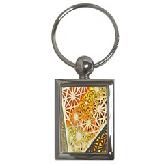 Abstract Starburst Background Wallpaper Of Metal Starburst Decoration With Orange And Yellow Back Key Chains (rectangle)  by Nexatart