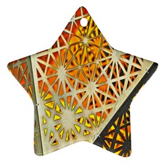 Abstract Starburst Background Wallpaper Of Metal Starburst Decoration With Orange And Yellow Back Star Ornament (two Sides) by Nexatart