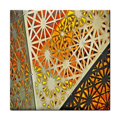 Abstract Starburst Background Wallpaper Of Metal Starburst Decoration With Orange And Yellow Back Face Towel by Nexatart