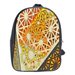 Abstract Starburst Background Wallpaper Of Metal Starburst Decoration With Orange And Yellow Back School Bags(Large)  Front