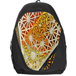 Abstract Starburst Background Wallpaper Of Metal Starburst Decoration With Orange And Yellow Back Backpack Bag Front