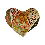 Abstract Starburst Background Wallpaper Of Metal Starburst Decoration With Orange And Yellow Back Standard 16  Premium Heart Shape Cushions Front