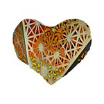 Abstract Starburst Background Wallpaper Of Metal Starburst Decoration With Orange And Yellow Back Standard 16  Premium Heart Shape Cushions Back