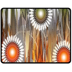 Floral Abstract Pattern Background Double Sided Fleece Blanket (medium) 