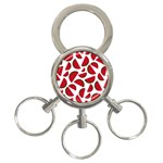 Fruit Watermelon Seamless Pattern 3-Ring Key Chains Front