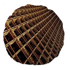 Construction Site Rusty Frames Making A Construction Site Abstract Large 18  Premium Round Cushions by Nexatart