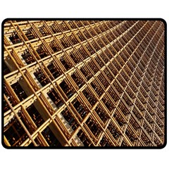 Construction Site Rusty Frames Making A Construction Site Abstract Double Sided Fleece Blanket (medium) 