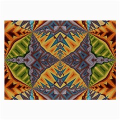 Kaleidoscopic Pattern Colorful Kaleidoscopic Pattern With Fabric Texture Large Glasses Cloth by Nexatart