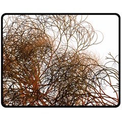 Digitally Painted Colourful Winter Branches Illustration Double Sided Fleece Blanket (medium) 