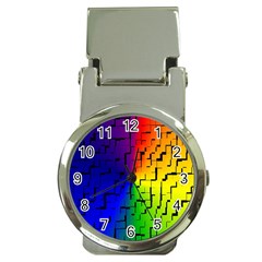 A Creative Colorful Background Money Clip Watches