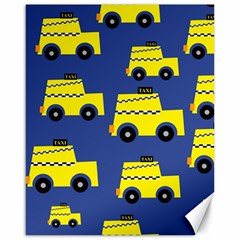 A Fun Cartoon Taxi Cab Tiling Pattern Canvas 16  X 20   by Nexatart