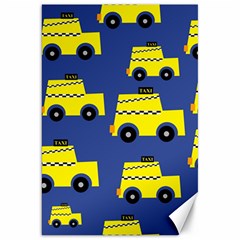 A Fun Cartoon Taxi Cab Tiling Pattern Canvas 20  X 30   by Nexatart