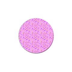 Confetti Background Pattern Pink Purple Yellow On Pink Background Golf Ball Marker by Nexatart