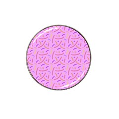 Confetti Background Pattern Pink Purple Yellow On Pink Background Hat Clip Ball Marker by Nexatart