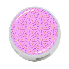 Confetti Background Pattern Pink Purple Yellow On Pink Background 4-port Usb Hub (two Sides)  by Nexatart