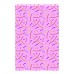 Confetti Background Pattern Pink Purple Yellow On Pink Background Shower Curtain 48  X 72  (small)  by Nexatart