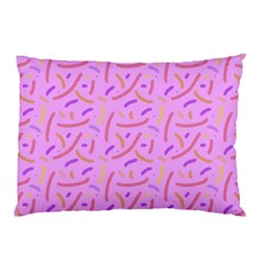 Confetti Background Pattern Pink Purple Yellow On Pink Background Pillow Case (two Sides) by Nexatart