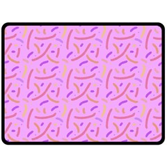 Confetti Background Pattern Pink Purple Yellow On Pink Background Double Sided Fleece Blanket (large)  by Nexatart