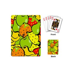 Digitally Created Funky Fruit Wallpaper Playing Cards (mini)  by Nexatart