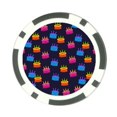 A Tilable Birthday Cake Party Background Poker Chip Card Guard (10 Pack)