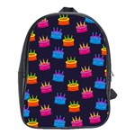 A Tilable Birthday Cake Party Background School Bags(Large)  Front