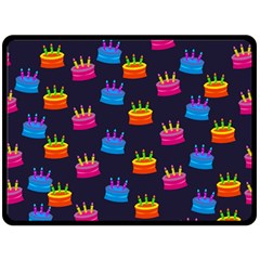 A Tilable Birthday Cake Party Background Fleece Blanket (large)  by Nexatart
