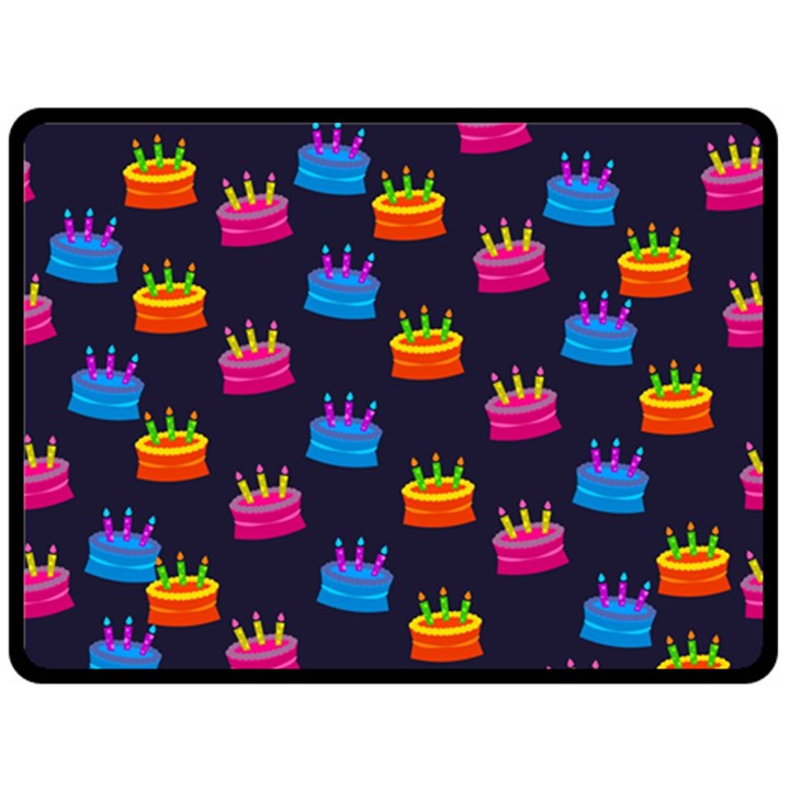 A Tilable Birthday Cake Party Background Fleece Blanket (Large) 