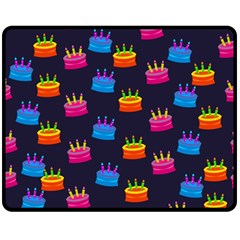 A Tilable Birthday Cake Party Background Double Sided Fleece Blanket (medium) 