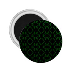 Green Black Pattern Abstract 2 25  Magnets by Nexatart