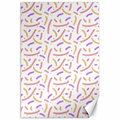 Confetti Background Pink Purple Yellow On White Background Canvas 20  X 30  