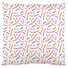 Confetti Background Pink Purple Yellow On White Background Large Flano Cushion Case (one Side) by Nexatart