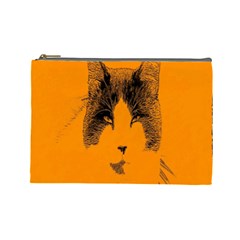 Cat Graphic Art Cosmetic Bag (large)  by Nexatart