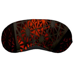 Abstract Lighted Wallpaper Of A Metal Starburst Grid With Orange Back Lighting Sleeping Masks