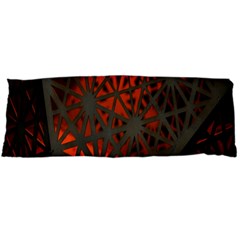 Abstract Lighted Wallpaper Of A Metal Starburst Grid With Orange Back Lighting Body Pillow Case (dakimakura) by Nexatart