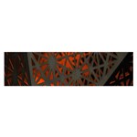 Abstract Lighted Wallpaper Of A Metal Starburst Grid With Orange Back Lighting Satin Scarf (Oblong) Front