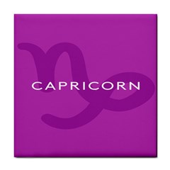 Zodiac Capricorn Purple Tile Coasters by Mariart