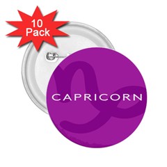 Zodiac Capricorn Purple 2 25  Buttons (10 Pack) 