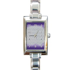 Purple Square Frame With Mosaic Pattern Rectangle Italian Charm Watch