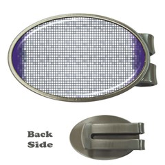 Purple Square Frame With Mosaic Pattern Money Clips (oval)  by Nexatart