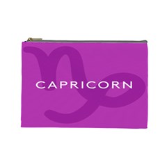 Zodiac Capricorn Purple Cosmetic Bag (large) 