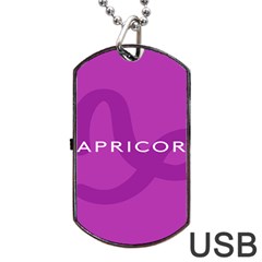 Zodiac Capricorn Purple Dog Tag Usb Flash (one Side) by Mariart