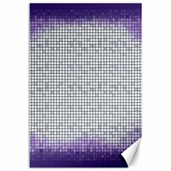Purple Square Frame With Mosaic Pattern Canvas 12  X 18   by Nexatart