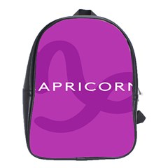 Zodiac Capricorn Purple School Bags (xl)  by Mariart