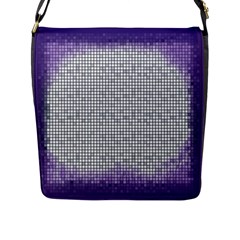 Purple Square Frame With Mosaic Pattern Flap Messenger Bag (l)  by Nexatart